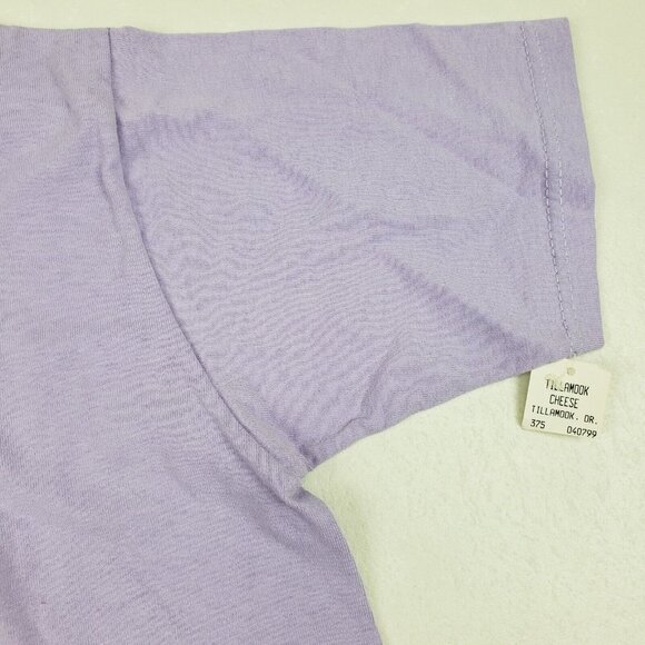 Vintage Embroidered Queen Bee Tee Purple Womens Medium Short Sleeve T-Shirt Crew - Picture 9 of 11